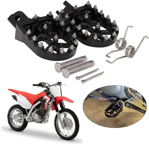 Vista 14 de AnXin Estriberas Estriberas Reposapiés Pedales Apoyos CNC para Z50R 80-99 XR50R 00-03 XR70R 97-03 XR80R XR100R 85-03 CRF80F CRF100F 04-13 Negro