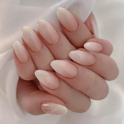 Vista 35 de Uñas postizas a presión con punta francesa, uñas postizas medianas con flores 3D, concha de perla, diseño de estrellas de mar, uñas blancas a
