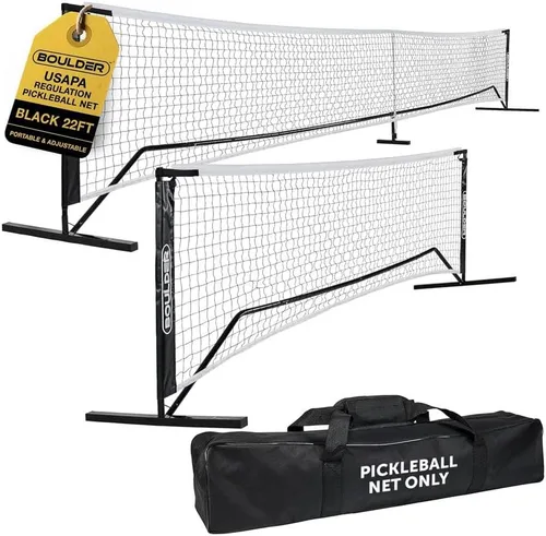 Vista 11 de Boulder Portable Badminton Pickleball Net - Foldable/Extendable Poles for Multiple Sports Heights (UP to 5 ft) - Ideal for Tennis, Pickleball