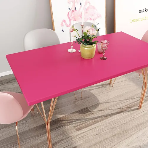 Vista 6 de VEELIKE Papel tapiz rosa magenta para pegar y despegar, papel de contacto rosa para escritorio, armarios, cajones, paredes, 15.7 x 118 pulgadas