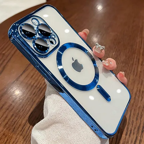 Vista 35 de Funda magnética para iPhone 12 Pro Max transparente compatible con MagSafe Funda protectora de lente de cámara integrada para iPhone 12 Pro Max