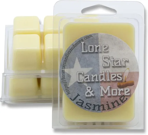 Vista 4 de Texas Bluebonnet, Lone Star Candles & More's Premium vertida a mano fuertemente perfumada, mezcla floral suave, 6 cubos de cera, Think Springtime in