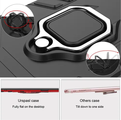 Vista 6 de Funda para Xiaomi Redmi Note 11/Note 11S (no 5G) con protector de pantalla de vidrio templado híbrido resistente Armadura protectora con soporte