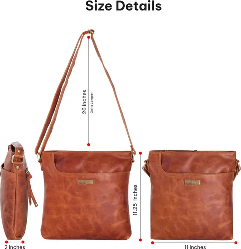 Vista 75 de VALENCHI Real Genuine Leather Women's Crossbody Purse/Bag With Adjustable Strap