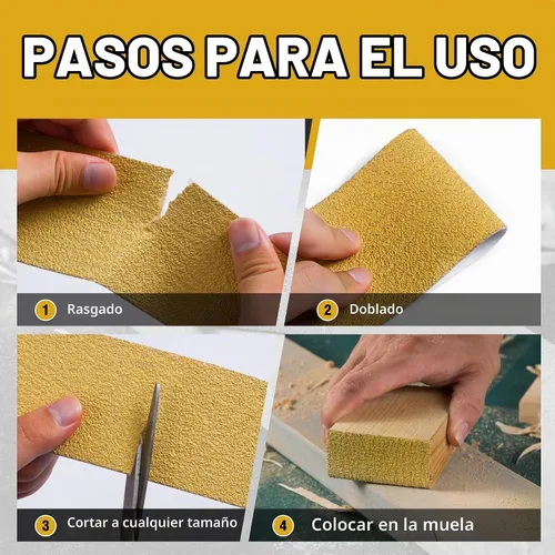 Vista 4 de PSA - Rollo de papel de lija de grano 40, 2-3/4 pulgadas x 20 yardas, papel de lija longboard autoadhesivo con respaldo adhesivo para carpintería
