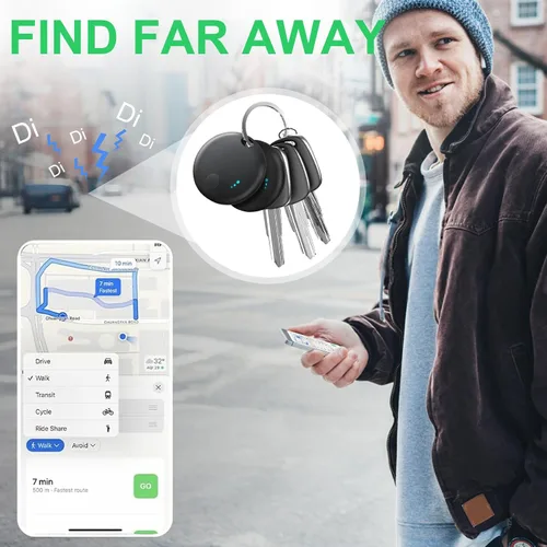 Vista 6 de Etiqueta Rastreadora Paquete de 4 Rastreadores Bluetooth, Localizador de Etiqueta Inteligente Dispositivo de Rastreo, Buscador de Llaves