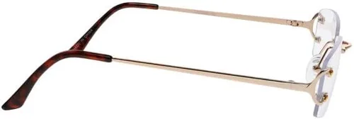 Vista 4 de FLAWLESS EYEWEAR Gafas de sol pequeñas y estrechas sin montura a la moda rectangulares lentes tintados de los años 90 sin marco para mujeres