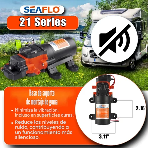 Vista 9 de RV/Marina bomba de cebado automático nueva 12 voltios DC/12 V, diafragma de agua dulce 35 PSI