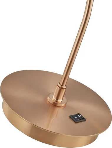 Vista 3 de Wilem - Lámpara de mesa con acabado de cobre de lujo, iluminación moderna de grado comercial para sala de estar o dormitorio