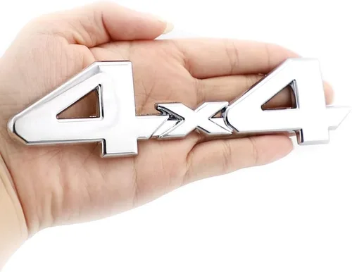 Vista 3 de Adhesivo de metal para placa de identificación 4 x 4 para camioneta Tundra 2005-2018 camiones/SUV/Pickup (plateado)