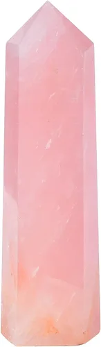 Vista 24 de AMOYSTONE Obelisco de Piedra de Sangre Africana Varita de Cristal Curativo Grande Torre Columna Facetada de 6 Lados Reiki Chakra Meditación Terapia