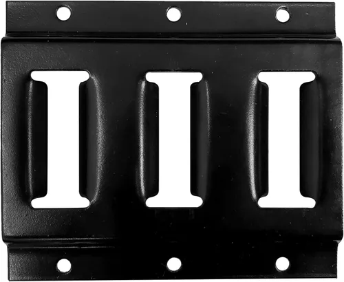 Vista 16 de Paquete de 10 rieles E de 2 pies con sistema de amarre resistente con recubrimiento en polvo, color negro