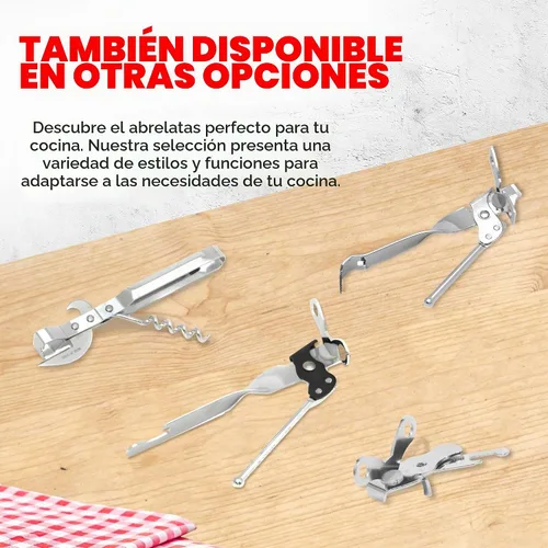 Vista 7 de Chef Craft Select - Abridor de latas 3 en 1, 6 pulgadas de longitud, acero inoxidable