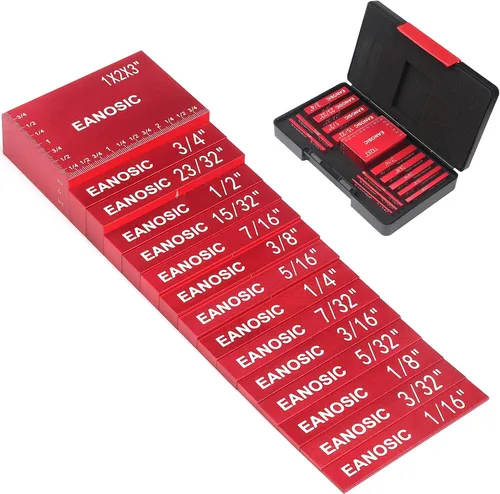 Vista 11 de EANOSIC Juego de 7 barras de configuración de aluminio de precisión para enrutador y sierra de mesa, accesorios de carpintería, barras incluyen