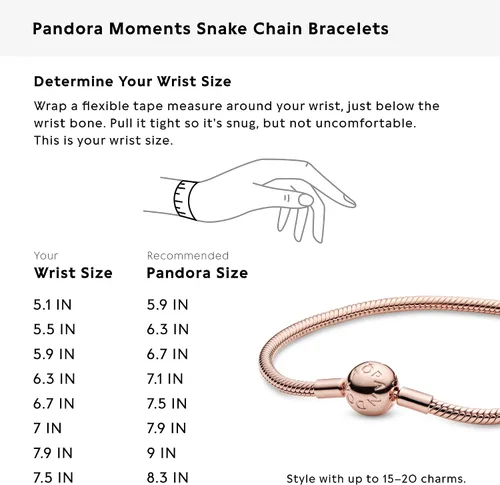 Vista 7 de Pandora - Brazalete de serpiente brazalete con dijes joyería Smooth Moments