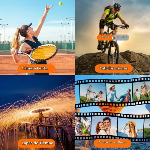 Vista 5 de Videocámara de cámara de video 5K de 48 MP, cable de cámara de visión nocturna IR, pantalla táctil de rotación de 270 ° de 3.0 pulgadas, cámara
