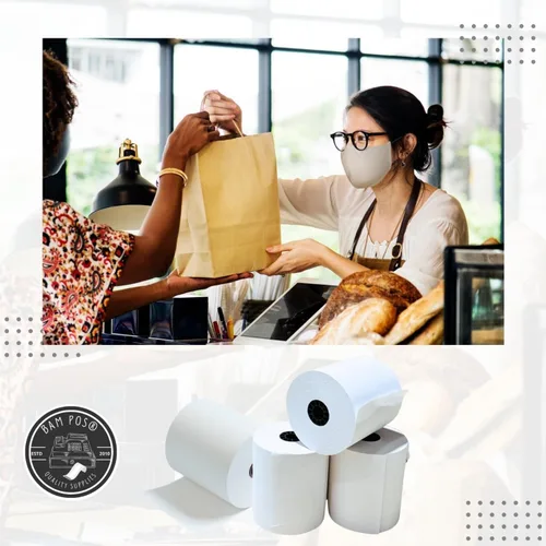 Vista 8 de BAM POS Rollos de papel de recibo de 3" x 150' 1 capa Bond (No Térmico) para impresoras de impacto de cocina TMU200, SRP275 Star SP700 – Adecuado