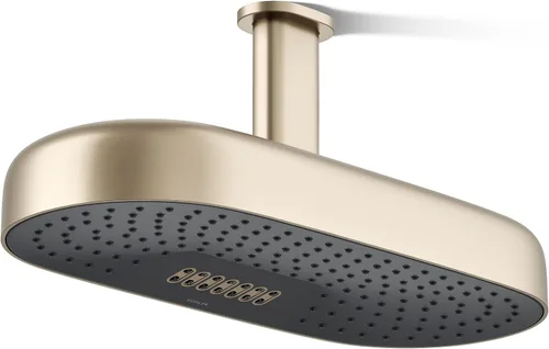 Vista 16 de KOHLER 26297-BL Statement™ Cabezal de lluvia oblongo, multifunción, 2.5 gpm, color negro mate