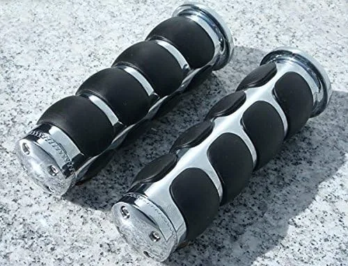 Vista 3 de Empuñaduras cromadas i5 compatibles con Honda Kawasaki Suzuki Yamaha Cruisers