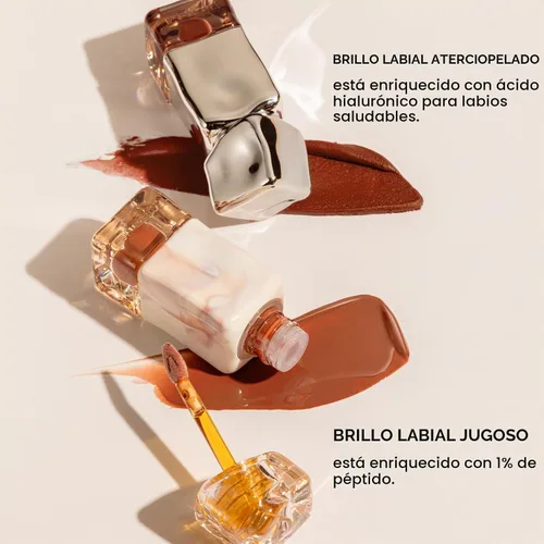 Vista 6 de Mistine Brillo labial de maquillaje, fontanero, no pegajoso, con infusión de péptido, con 1% de péptido, acabado brillante, tinte de labios