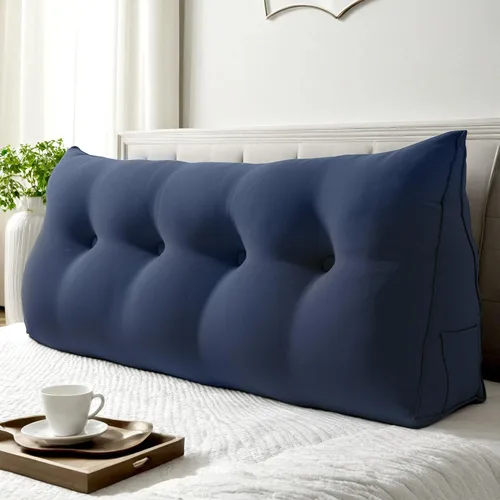 Vista 35 de WOWMAX Almohada ergonómica para cabecero para cama de tamaño matrimonial, almohadas tapizadas multifuncionales para cabecero, tableros portátiles