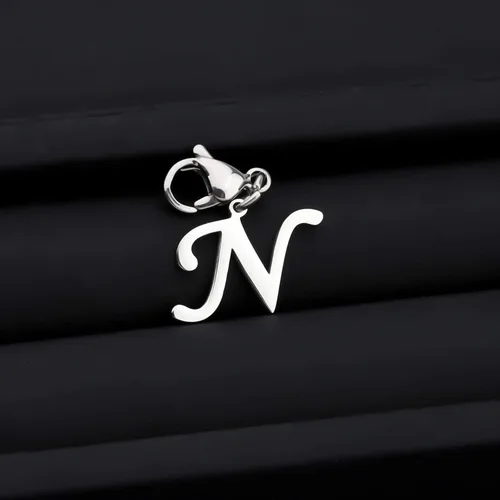 Vista 8 de ENSIANTH Dije del alfabeto con letra inicial de la A a la Z, joyería del alfabeto para mujeres, regalos para amigos, cierres para joyería