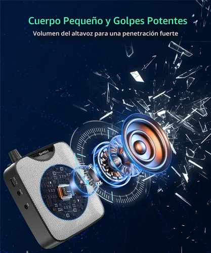 Vista 7 de SHIDU Amplificador de voz de potencia de 35 W con micrófono de solapa inalámbrico Bluetooth, micrófono portátil para profesor con altavoz, sistema