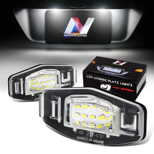 Vista 9 de Par de luces LED para placa de matrícula Compatible con 99-03 Protégé / 02-03 Protege5 / 99-05 Miata MX-5, YL8Z13550AA NC1051270BL, NVL-LPL-009
