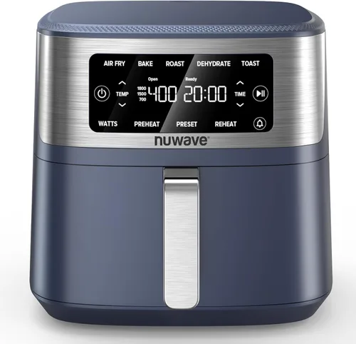 Vista 11 de Nuwave Brio Plus - Freidora de aire 6 en 1, gran capacidad de 7 cuartos de galón, control preciso de temperatura de 50 °F a 400 °F, antiadherente