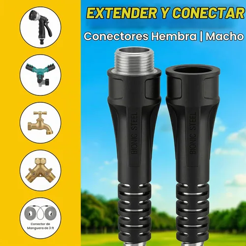 Vista 2 de BIONIC STEEL 3 Ft Short Garden Hose Extension Connector for Reel