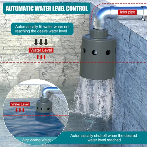 Vista 3 de Válvula de flotador para tanque de agua diseñada para control de nivel de agua, llenado automático y cierre automático, válvula de flotador