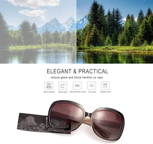 Vista 4 de LianSan Lsp301 lentes de sol extra grandes, polarizadas, para mujer