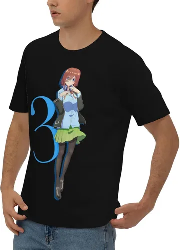 Vista 2 de Anime The Quintuplets Miku Nakano - Camiseta de manga corta para hombre