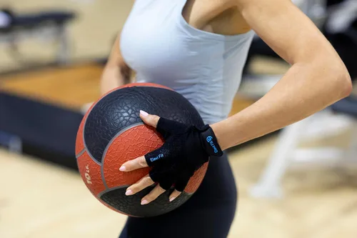 Vista 5 de Elevi Fit - Guantes de entrenamiento para hombres y mujeres, guantes de levantamiento de pesas con almohadillas de silicona antideslizantes, guantes