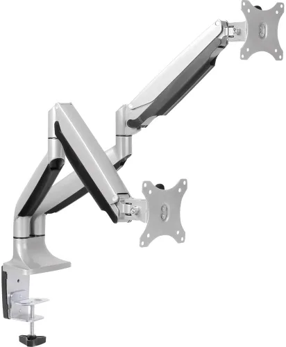 Vista 9 de Logilink BP0077 Soporte de escritorio para monitor dual (2 vías) (13-27 pulgadas), brazo 13.465 in negro