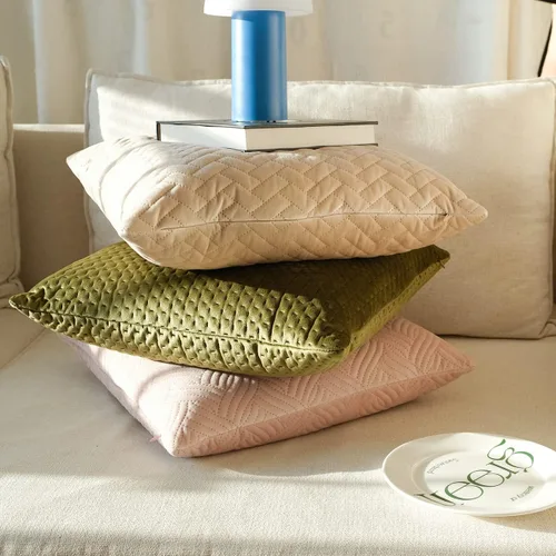 Vista 5 de Juego de 2 fundas de almohada decorativas color beige de 18 x 18 pulgadas, fundas de cojín cuadradas para sofá, cama, sala de estar