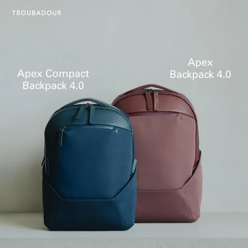 Vista 7 de Mochila para portátil Troubadour Apex Compact 16L de alta calidad - Ergonómica y resistente al agua - Diseñada para trabajo y viajes - Azul marino