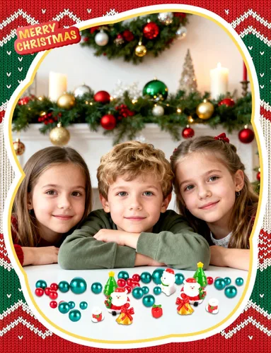 Vista 7 de 100 piezas de decoraciones de relleno de jarrón de Navidad, rellenos de jarrones flotantes rojos y verdes para decoración de centros de mesa