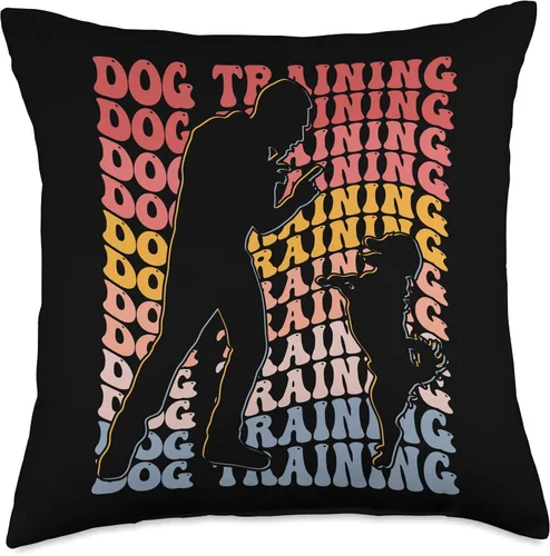 Vista 4 de Dog Training Dog Trainer Dog Agility Gifts Training Groovy Trainer Dog Agility - Almohada de 16 x 16 pulgadas, multicolor