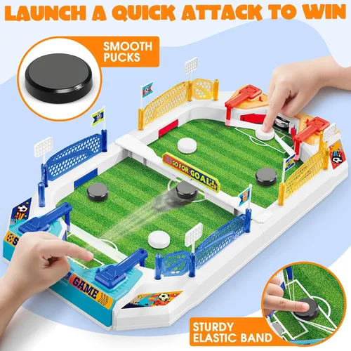 Vista 5 de Mini juego de mesa de fútbol para niños, regalos de fútbol de cumpleaños y Navidad para niños de 3, 4, 5, 6, 7, 8-12 años, juguetes de mesa