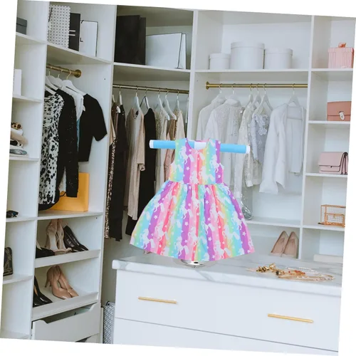 Vista 6 de Cabilock Estante de exhibición de ropa para niños y niñas, soporte en forma de T para ropa y material, diseño compacto para cuarto de bebé
