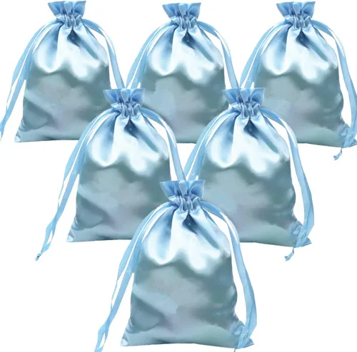 Vista 12 de 35 Piezas Bolsas de Regalo de Satén Beige de 5 x 7 Pulgadas - Bolsas de Baby Shower - Bolsas de Favores de Boda - Bolsa de Tela con Cordón - Bolsas