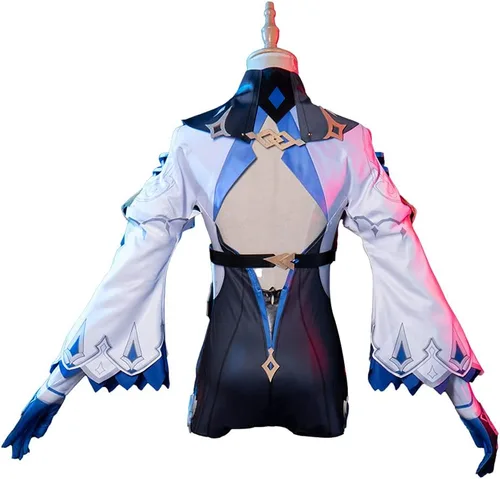 Vista 4 de Genfeli Disfraz de cosplay de Genshin Impact Eula Cosplay conjunto completo de juego de rol, trajes de Halloween - S