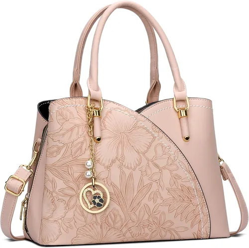 Vista 27 de KKXIU Monederos y bolsos de mano con triple compartimento para mujer, bolso de mano con asa superior