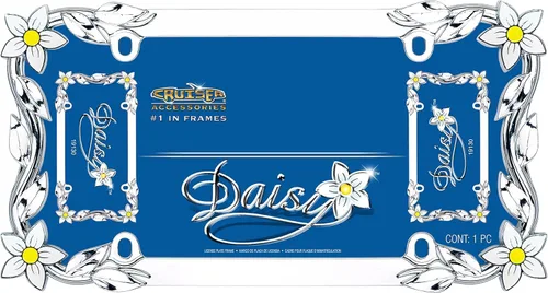 Vista 2 de Cruiser Accessories 19130 Daisy - Marco para matrícula, cromado/pintado