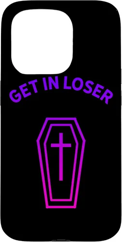 Vista 14 de Pastel Goth Aesthetic Black Gradient Coffin Get in Loser Emo Case for iPhone 17