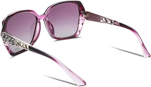 Vista 74 de FEISEDY - gafas de sol polarizadas para mujer, marco compuesto brillante B2289
