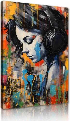 Vista 62 de Yeesjoee Graffiti Hip-Hop Style Culture - Arte de pared, póster abstracto de la vida es hermosa, impresión en lienzo colorido y moderno de pintura
