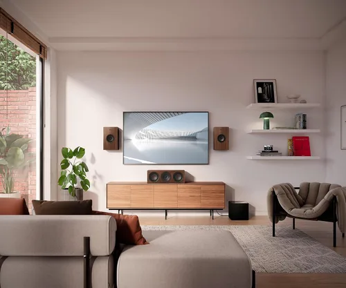 Vista 4 de KEF Q4 Meta Altavoz Pasivo Montado en la Pared Brown Q-Series Sistema de Nogal