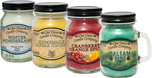 Vista 21 de Grandma's Kitchen - Mini vela perfumada en tarro Mason de Our Own Candle Company, 3.5 onzas (paquete de 4)
